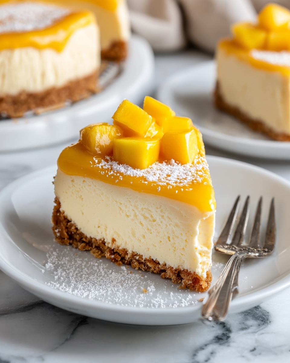 Mango Japanese Cheesecake Recipe - Recipe Image
