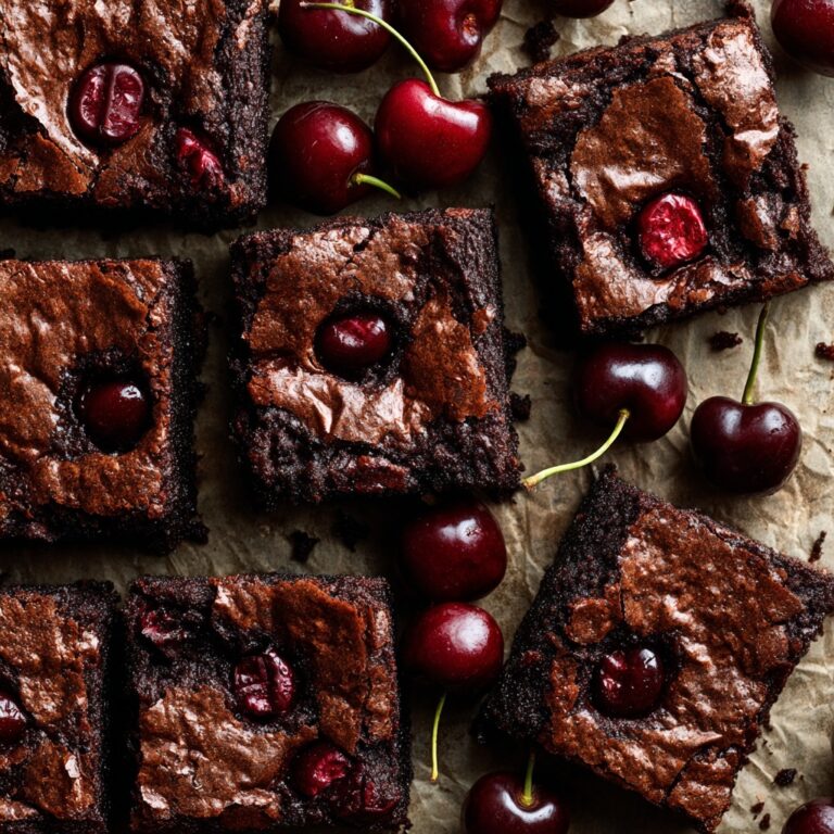 Roasted Cherry Brownies Recipe