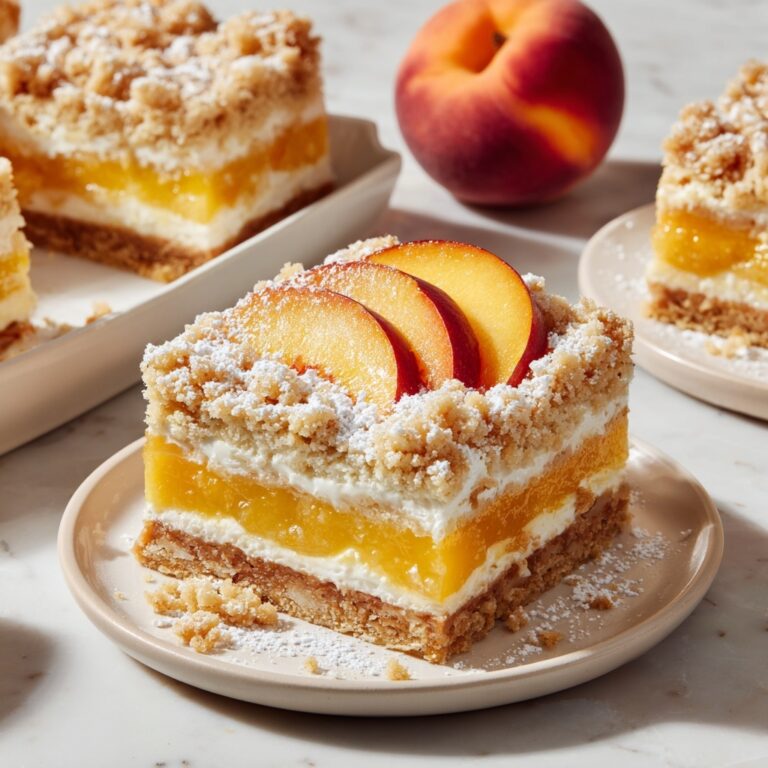 Peaches and Cream Pie Bars Recipe