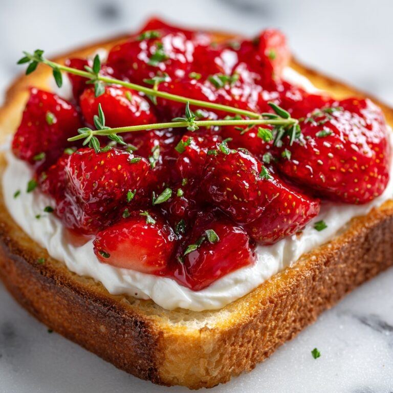 Roasted Strawberry Whipped Ricotta Toast Recipe