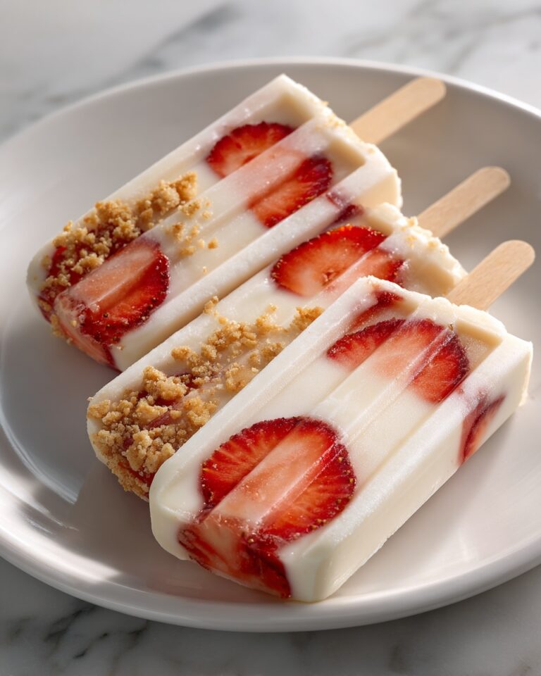 Strawberry Swirl Cheesecake Ice Pops Recipe