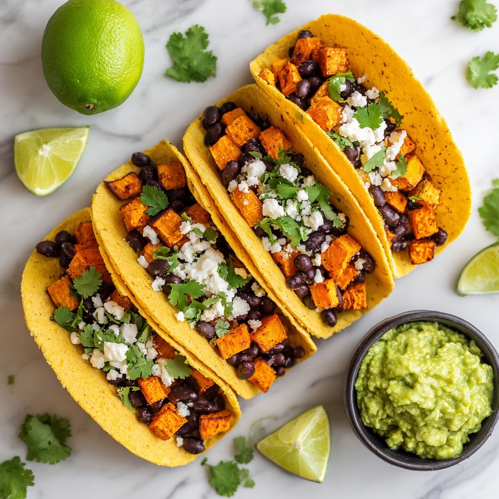 Crispy Chipotle Sweet Potato Tacos with Lime Crema Recipe - Recipe Image