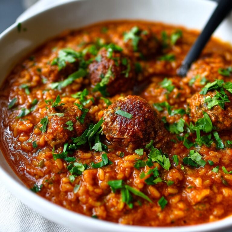 One Pot Meatballs and Rice Recipe