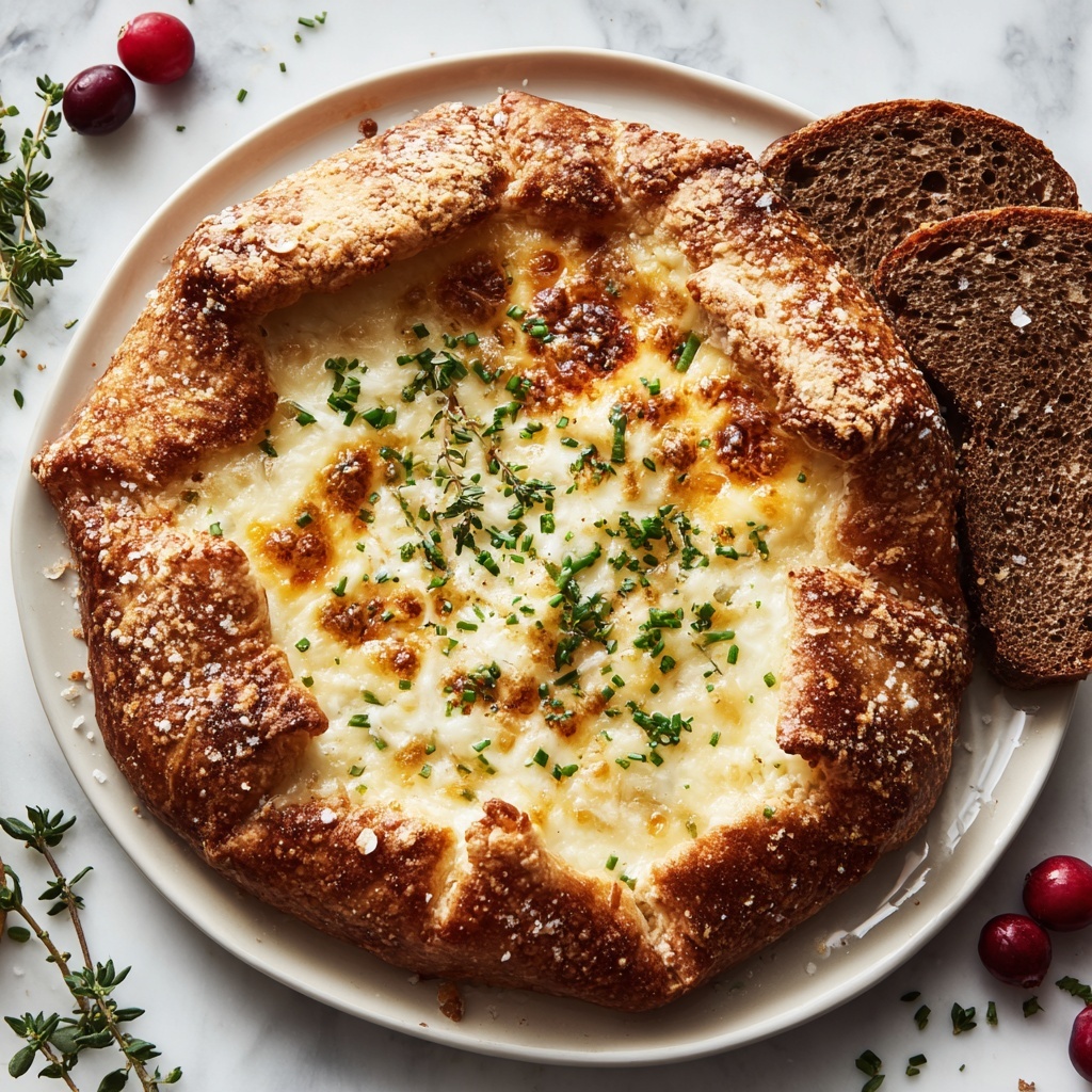 Baked Gruyère in Pastry with Rosemary and Garlic Recipe - Recipe Image