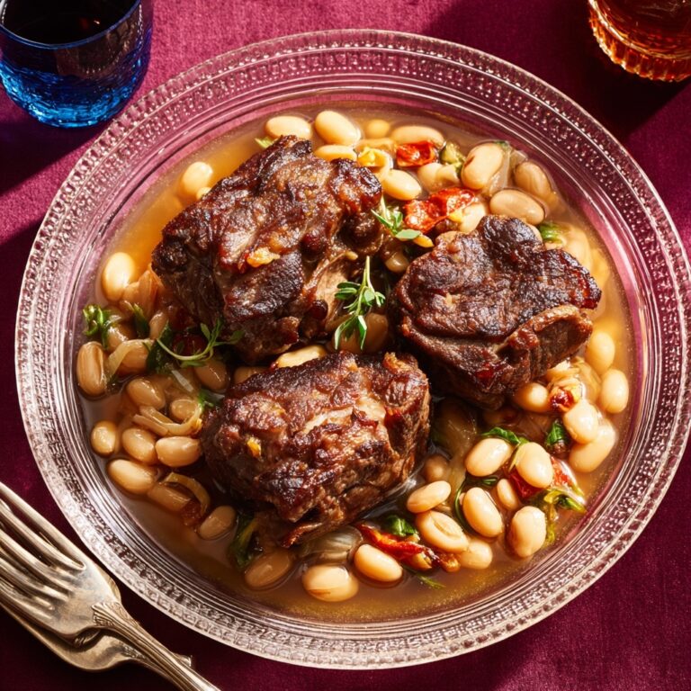 Crispy Chicken Thighs Over Vinegar Beans Recipe