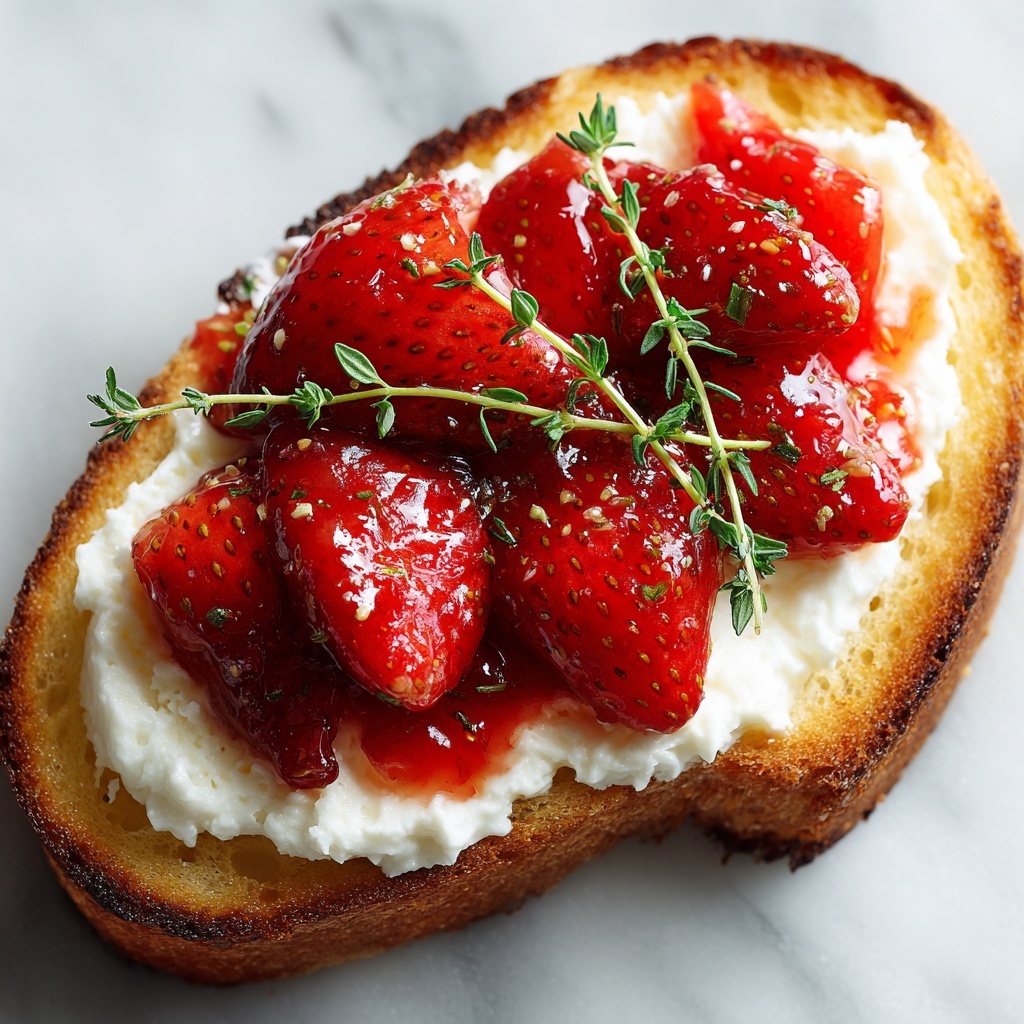 Roasted Strawberry Whipped Ricotta Toast Recipe - Recipe Image
