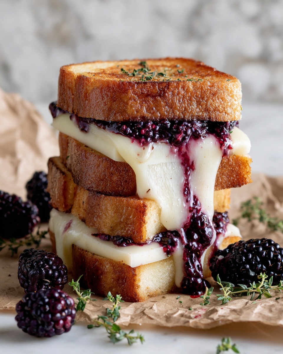 Blackberry Balsamic and Brie Grilled Cheese Recipe - Recipe Image