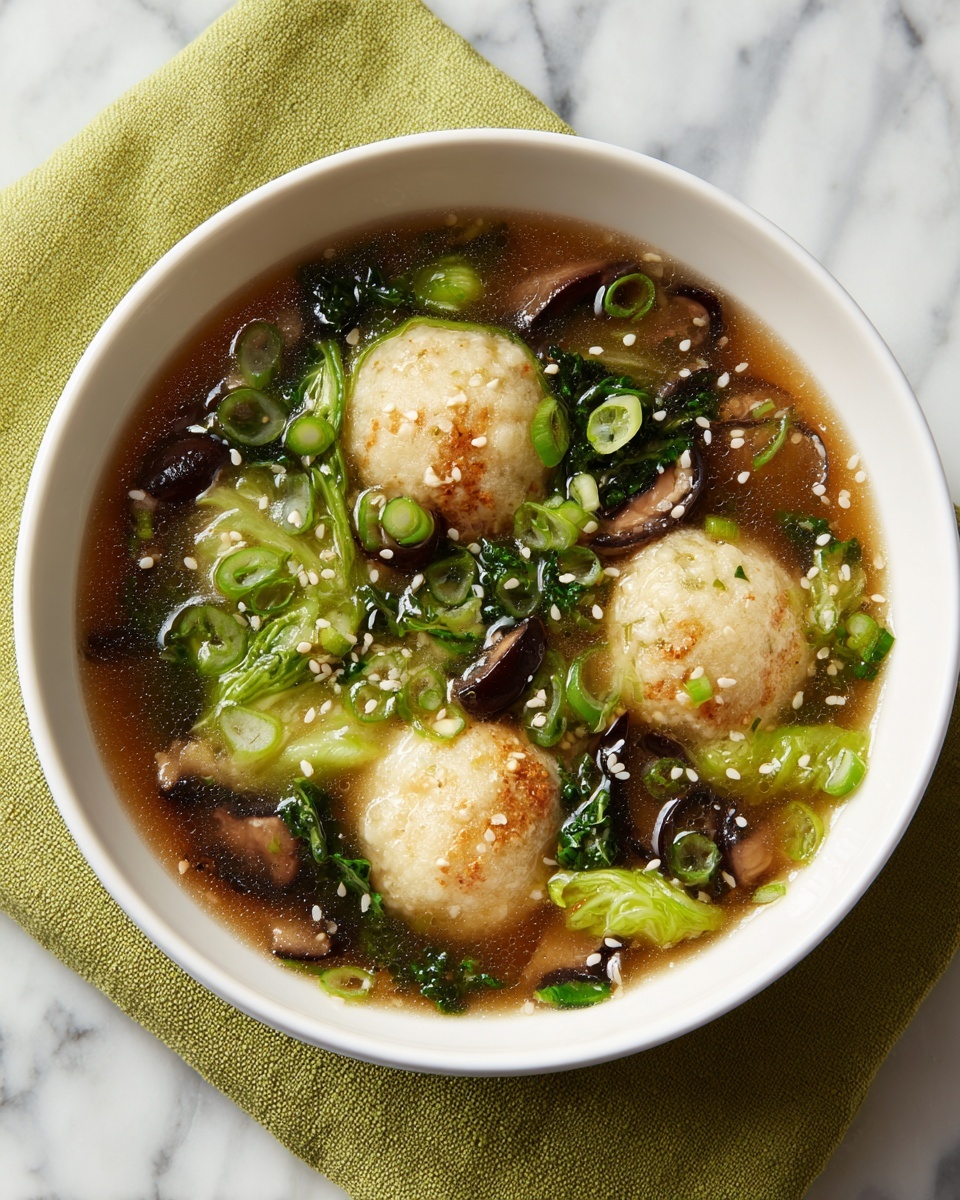 Potsticker Soup with Mushrooms & Bok Choy Recipe - Recipe Image