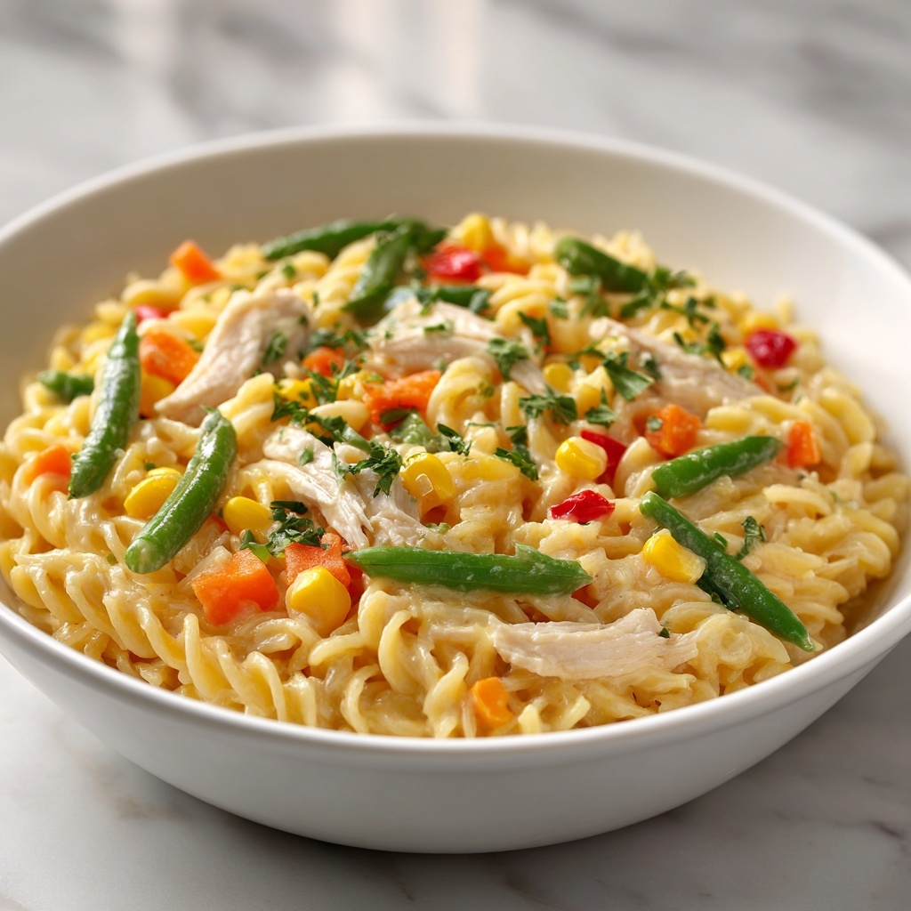Chicken Pot Pie Pasta Recipe - Recipe Image