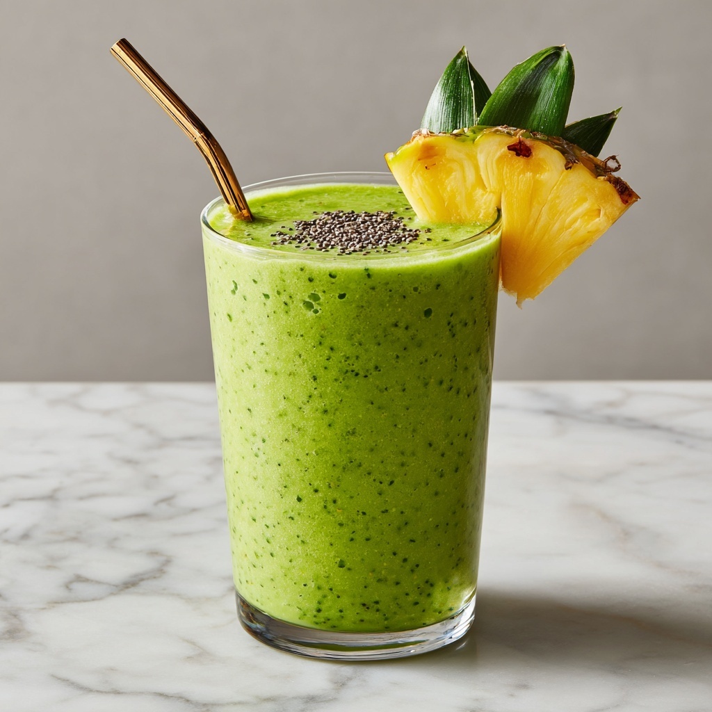 Detox Spinach and Pineapple Smoothie Recipe - Recipe Image