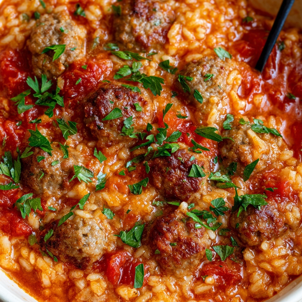 One Pot Meatballs and Rice Recipe - Recipe Image