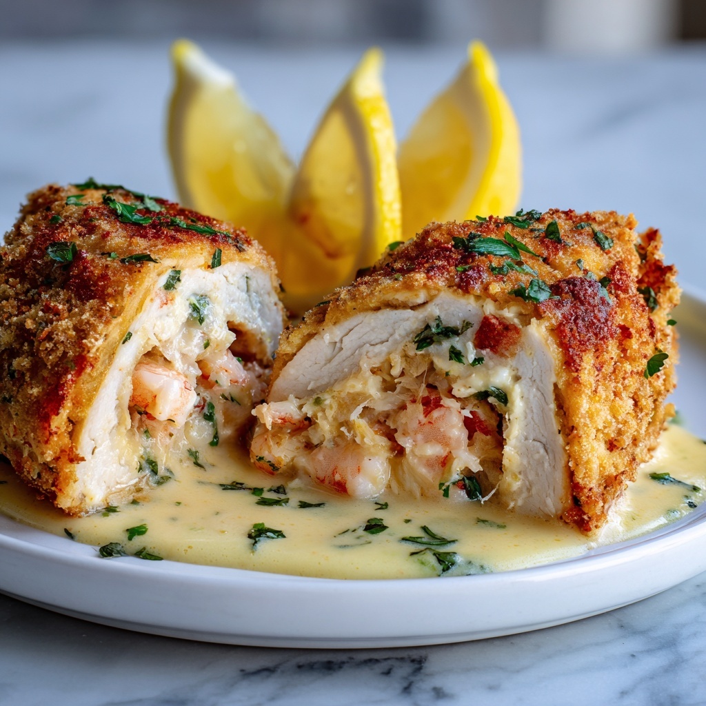 Elegant Cajun Seafood Stuffed Salmon Recipe - Recipe Image
