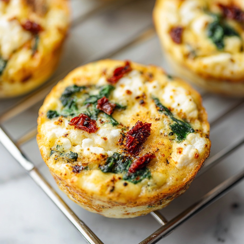 Spinach, Feta, and Sun-Dried Tomato Egg Muffin Cups Recipe - Recipe Image