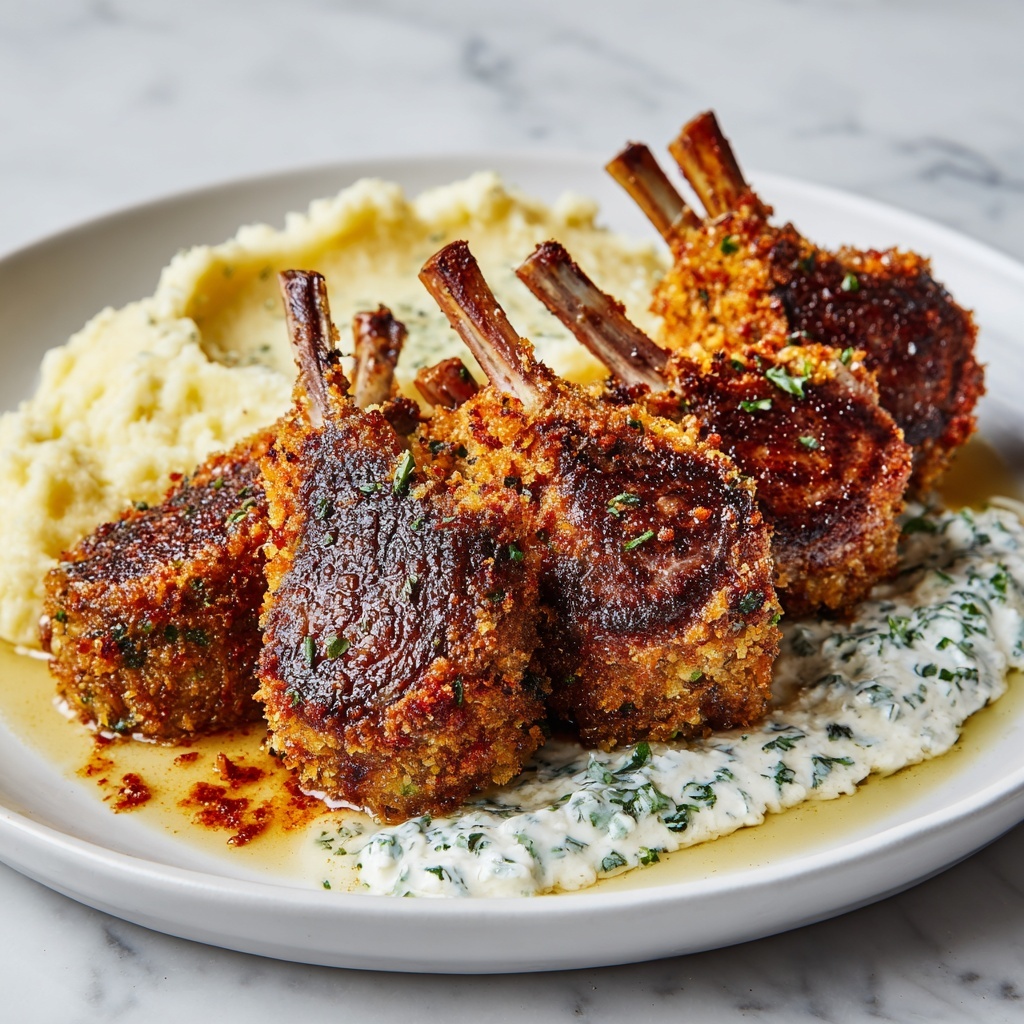 Italian Parmesan Crusted Lamb Chops Recipe - Recipe Image