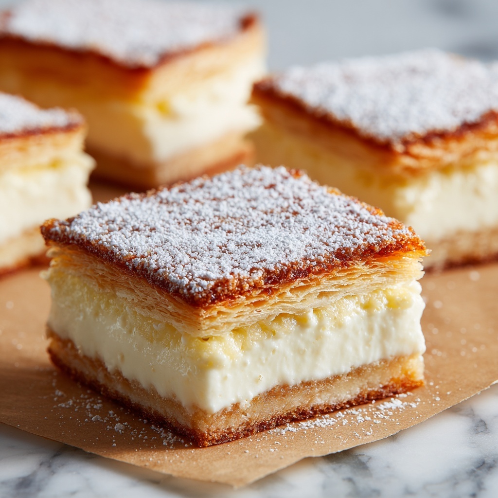 Vanilla Custard Cream Squares Recipe - Recipe Image