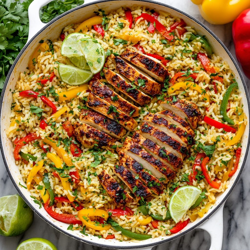 One-Pan Chicken Fajita Rice Bowl Recipe - Recipe Image