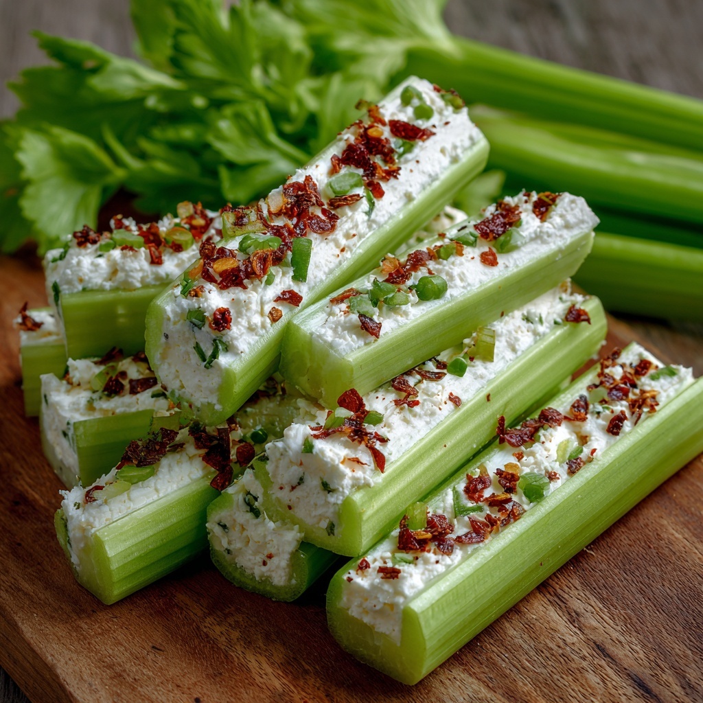 Italian Cream Cheese Stuffed Celery Recipe - Recipe Image