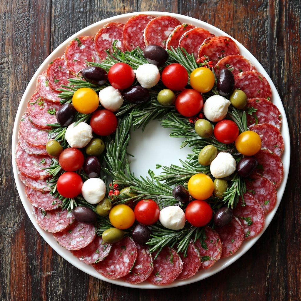 Christmas Antipasto Wreath Recipe - Recipe Image