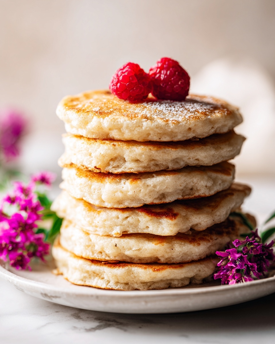 Fluffy Pink Pancakes with White Chocolate Maple Syrup Recipe - Recipe Image