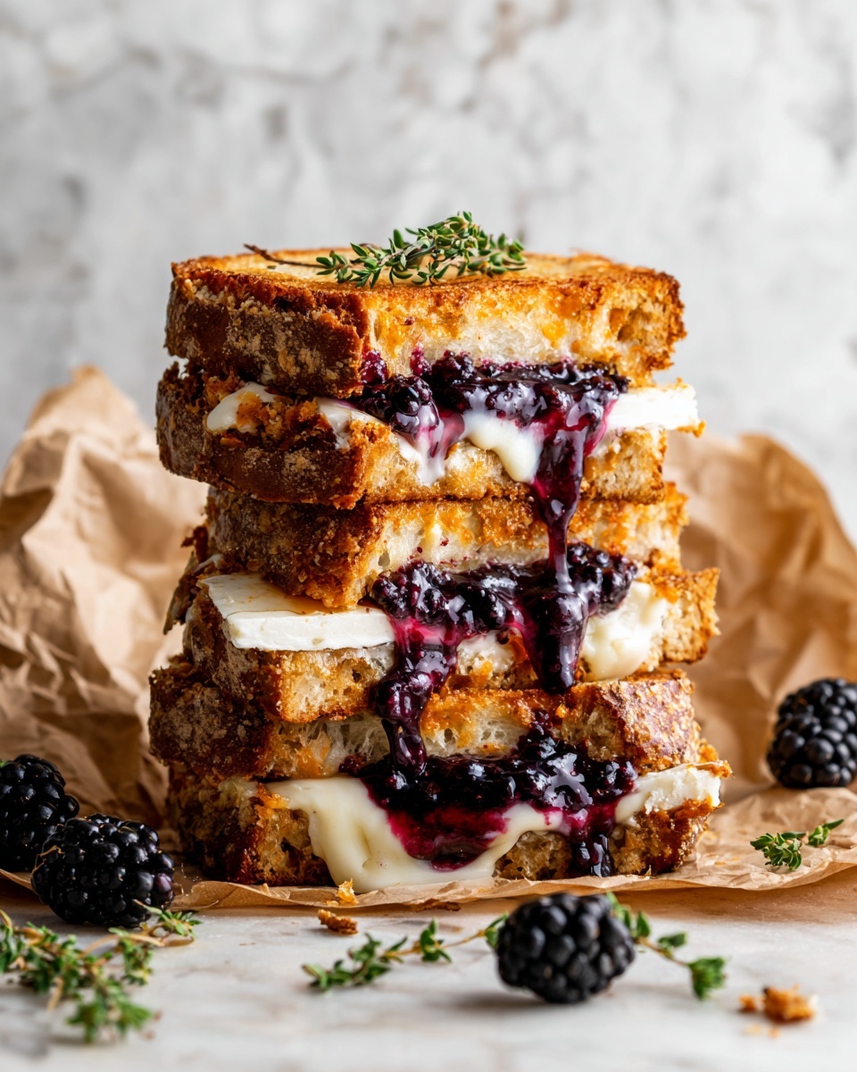 Blackberry Balsamic and Brie Grilled Cheese Recipe - Recipe Image