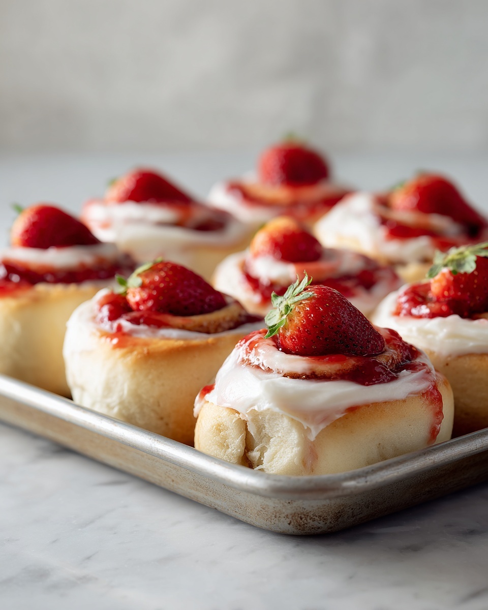 Strawberry Cheesecake Cinnabon Rolls Recipe - Recipe Image