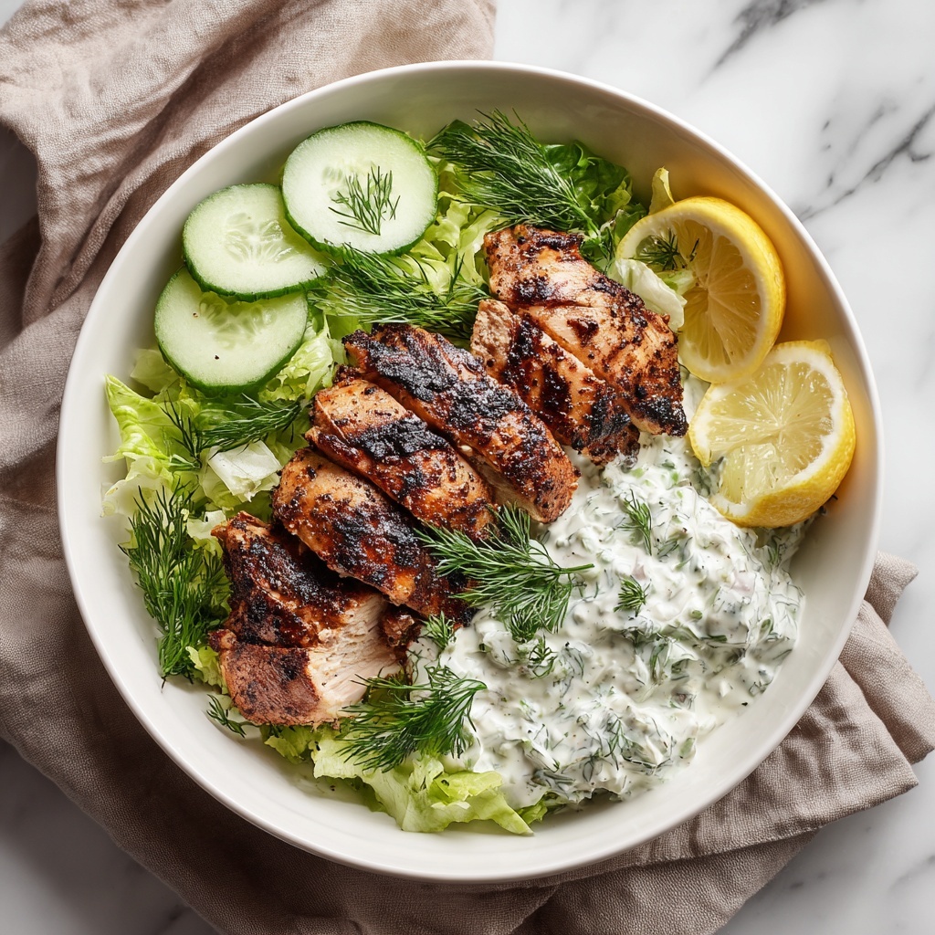 Chicken Tzatziki Bowls: Mediterranean Bliss Recipe - Recipe Image