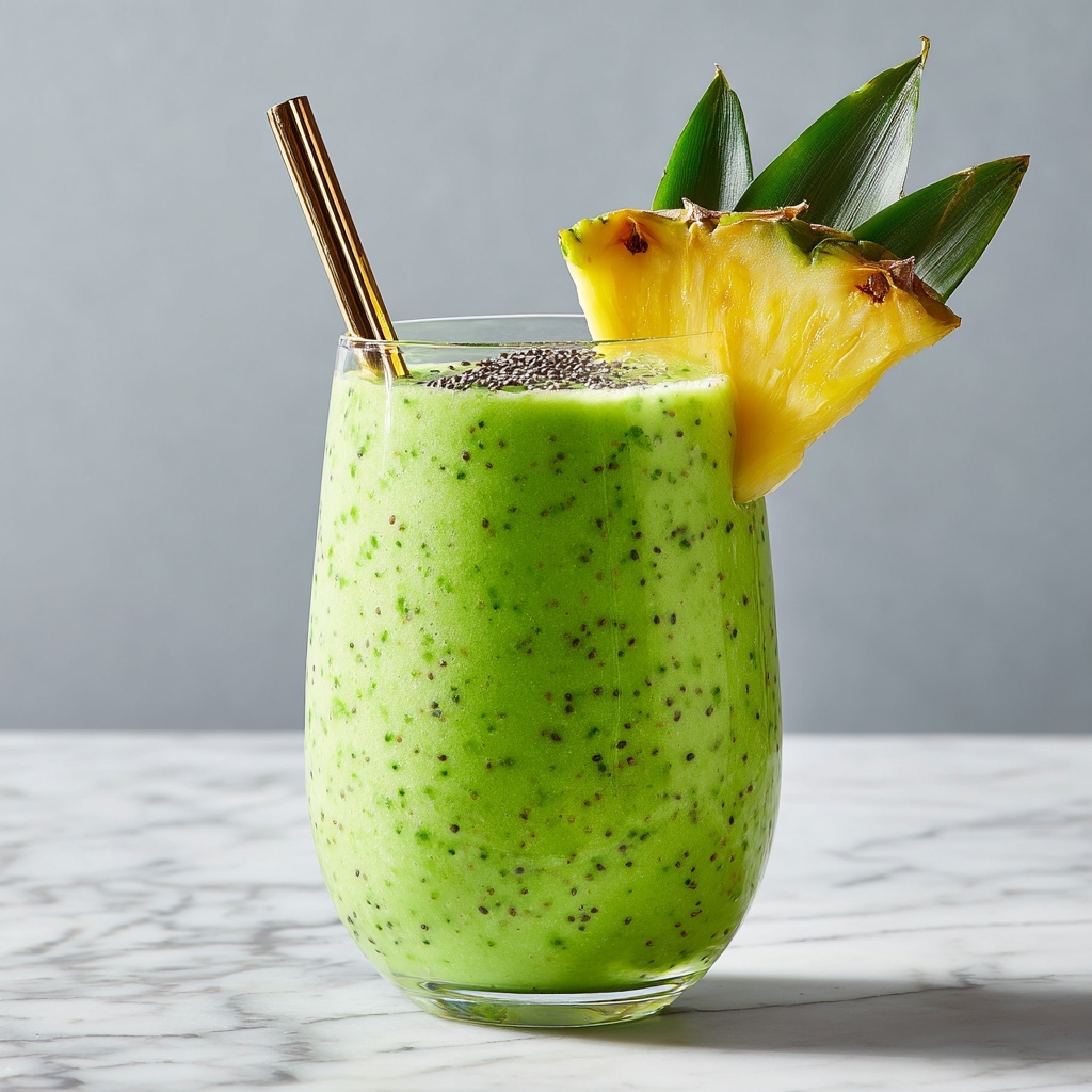 Detox Spinach and Pineapple Smoothie Recipe - Recipe Image