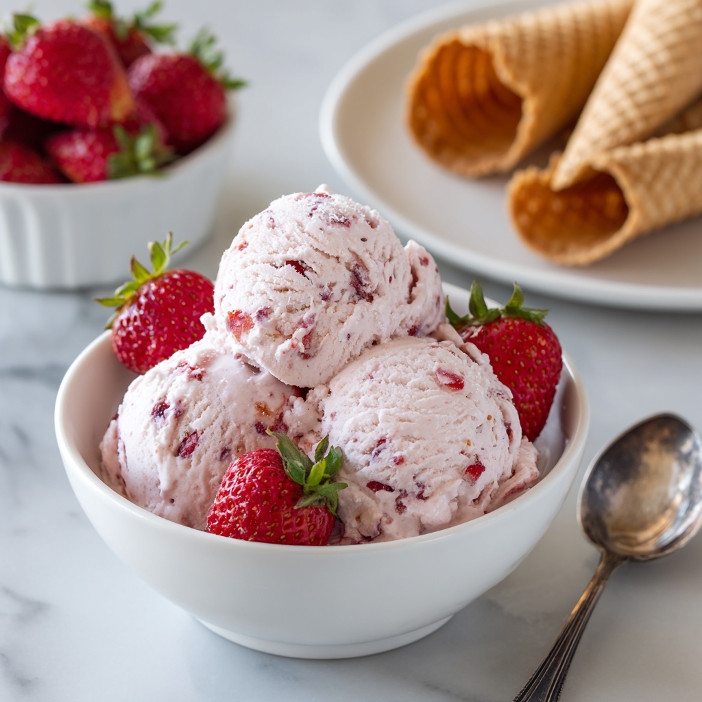 Best Strawberry Ice Cream (with Ice-Cream Maker) Recipe - Recipe Image