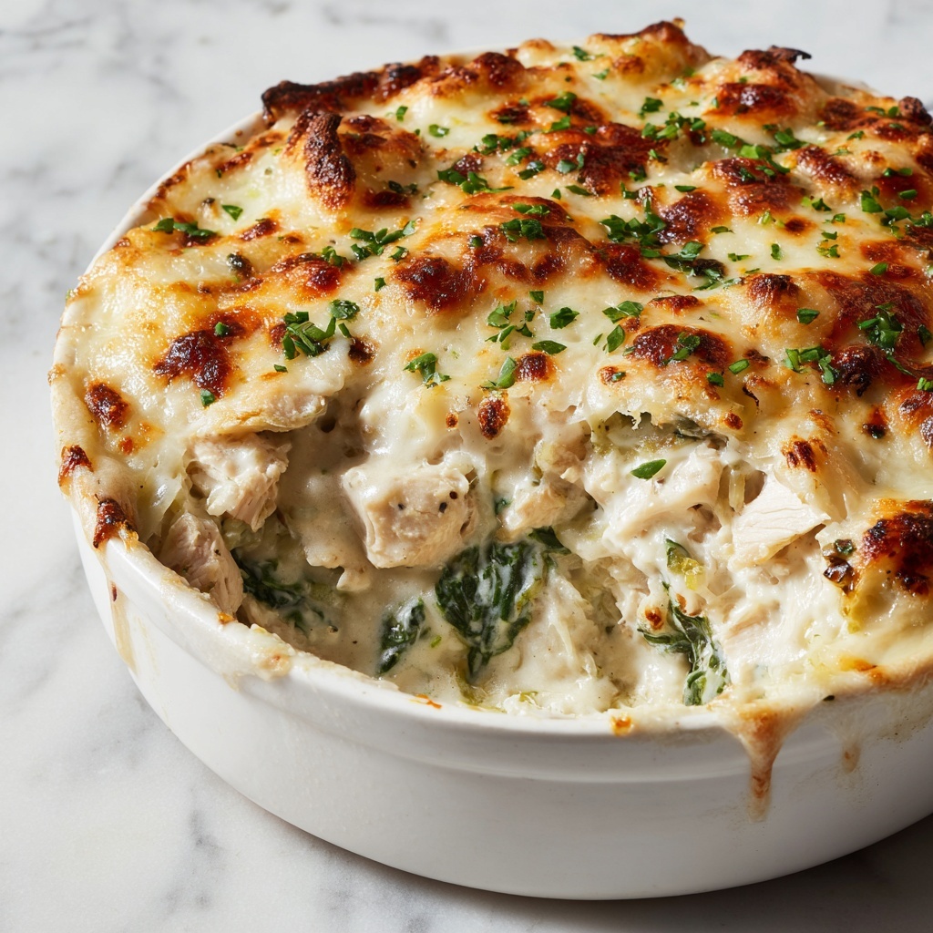 Creamy Chicken and Spinach Casserole Recipe - Recipe Image