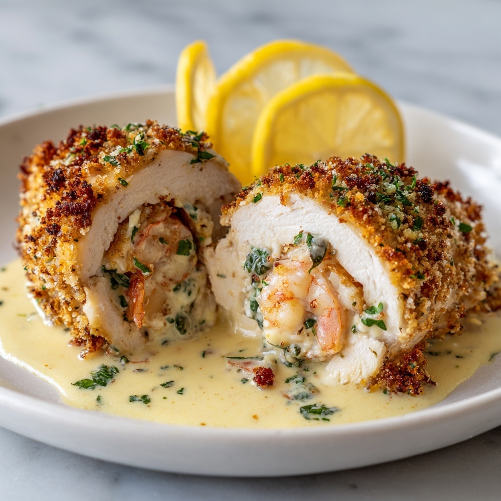 Elegant Cajun Seafood Stuffed Salmon Recipe - Recipe Image