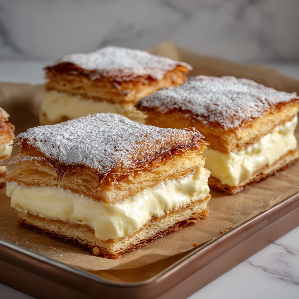 Vanilla Custard Cream Squares Recipe - Recipe Image