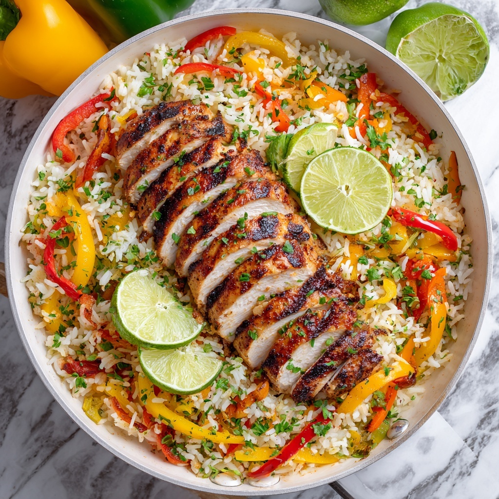 One-Pan Chicken Fajita Rice Bowl Recipe - Recipe Image