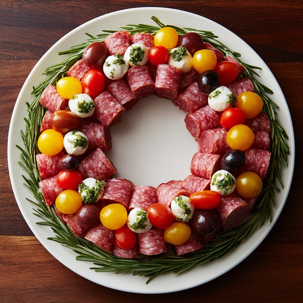 Christmas Antipasto Wreath Recipe - Recipe Image