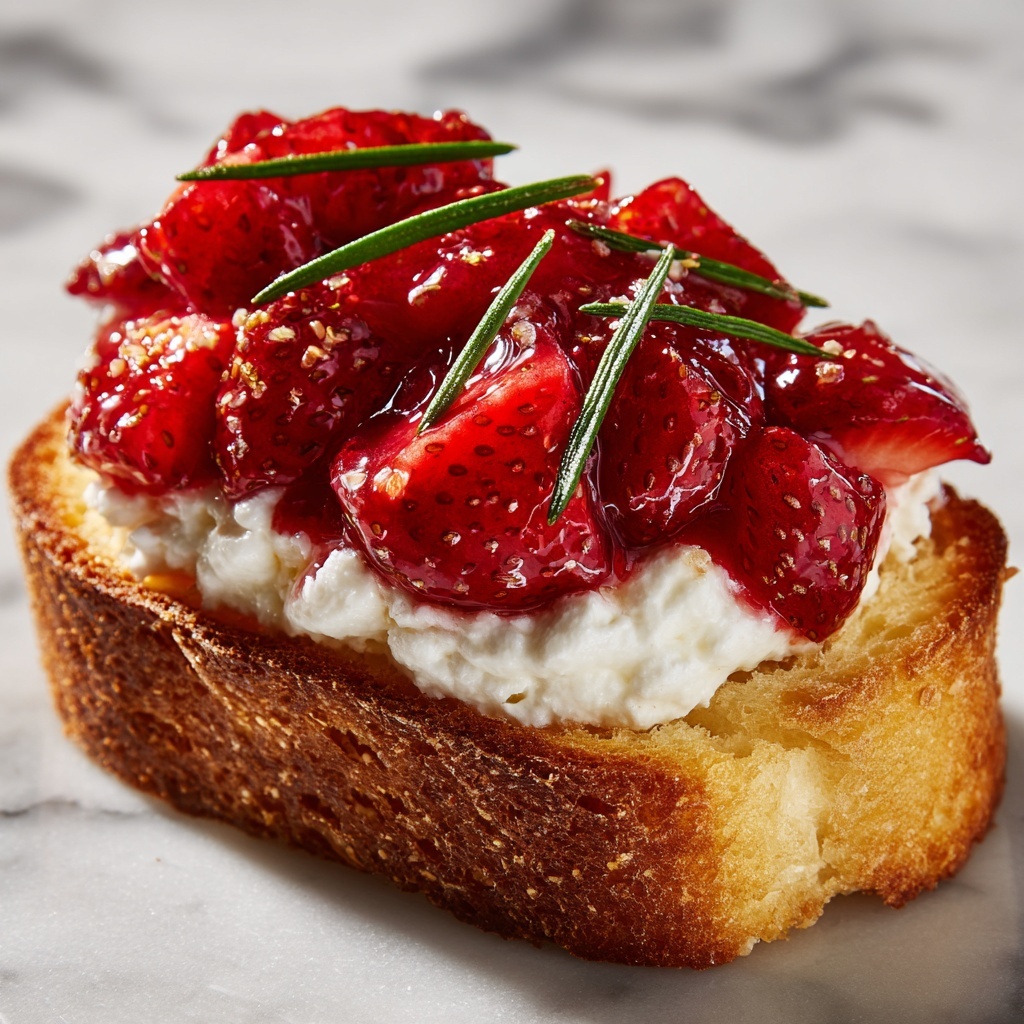 Roasted Strawberry Whipped Ricotta Toast Recipe - Recipe Image