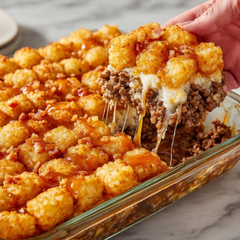 Cheesy Tater Tot Meatloaf Casserole Recipe