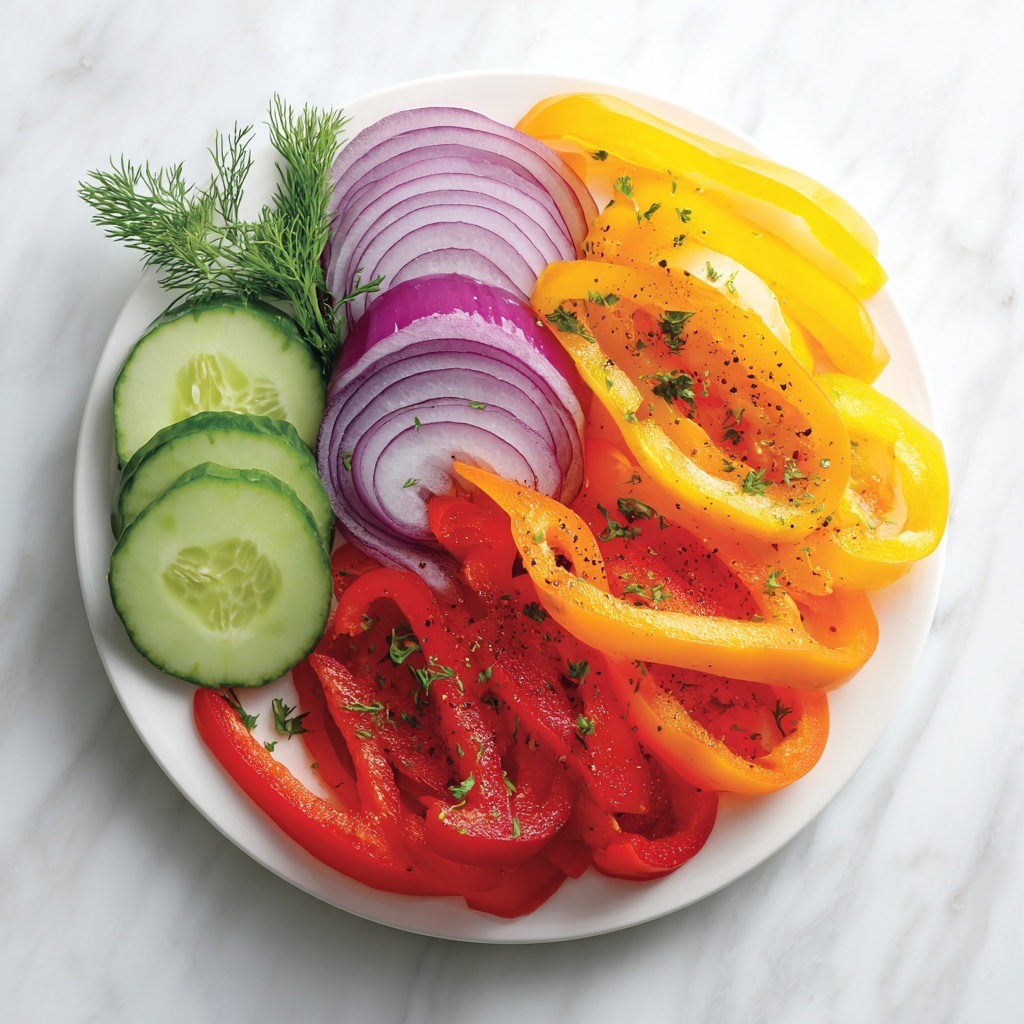 Cucumber and Sweet Pepper Salad with Dill and Honey Recipe - Recipe Image