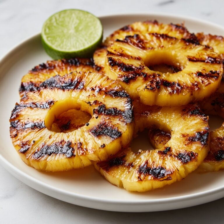 Grilled Pineapple with Brown Sugar Glaze and Lime Recipe