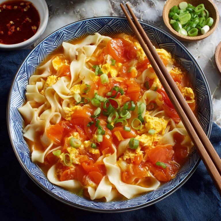 Tomato, Egg, and Beef Noodle Soup Recipe