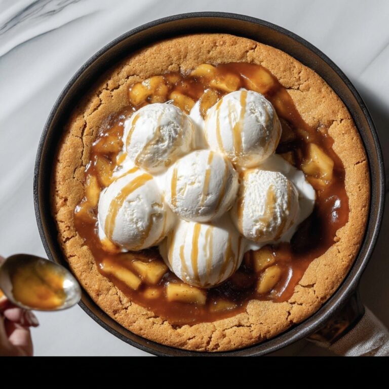 Caramel Apple Skillet Cookie Recipe