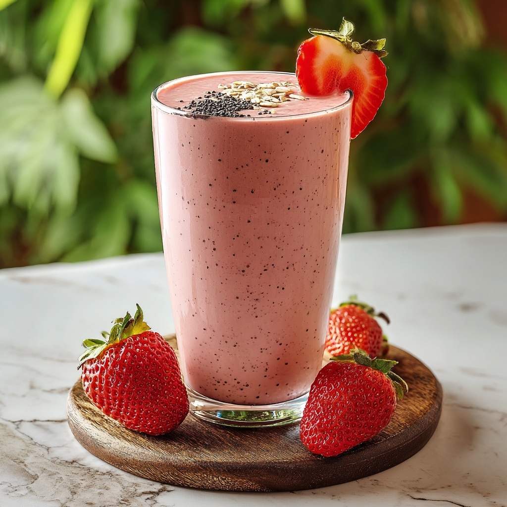 Fat Burning Strawberry Smoothie Recipe - Recipe Image