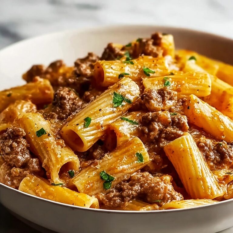Creamy Garlic Beef Pasta Recipe