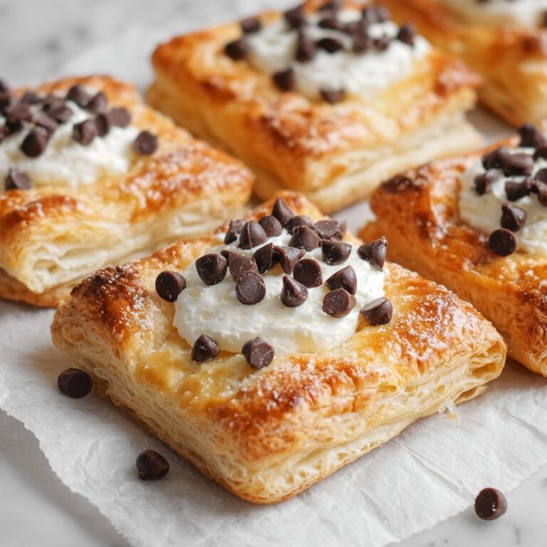 Ricotta Chocolate Chip Puff Pastry Squares Recipe