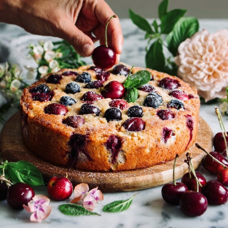 Easy Summer Fruit Cake with Yogurt Recipe