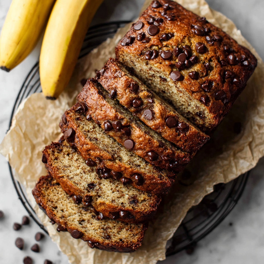 Super Moist Chocolate Chip Banana Bread Recipe - Recipe Image