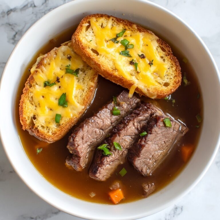 French Onion Short Rib Soup with Cheesy Gruyère Toast Recipe