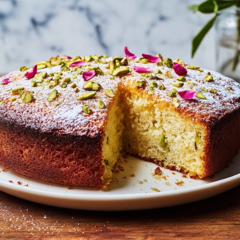 Rosewater Pistachio Cake Recipe