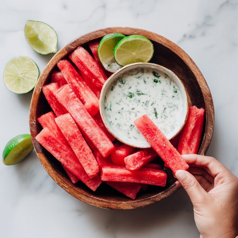 Watermelon Fries with Coconut Lime Dip Recipe