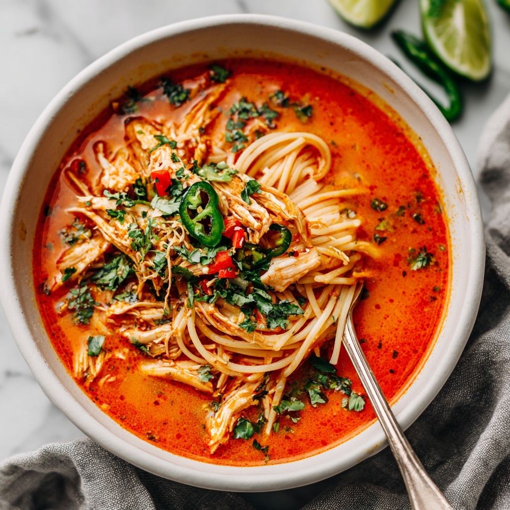 Spicy Chicken Soup with Jalapeños and Cilantro Recipe - Recipe Image