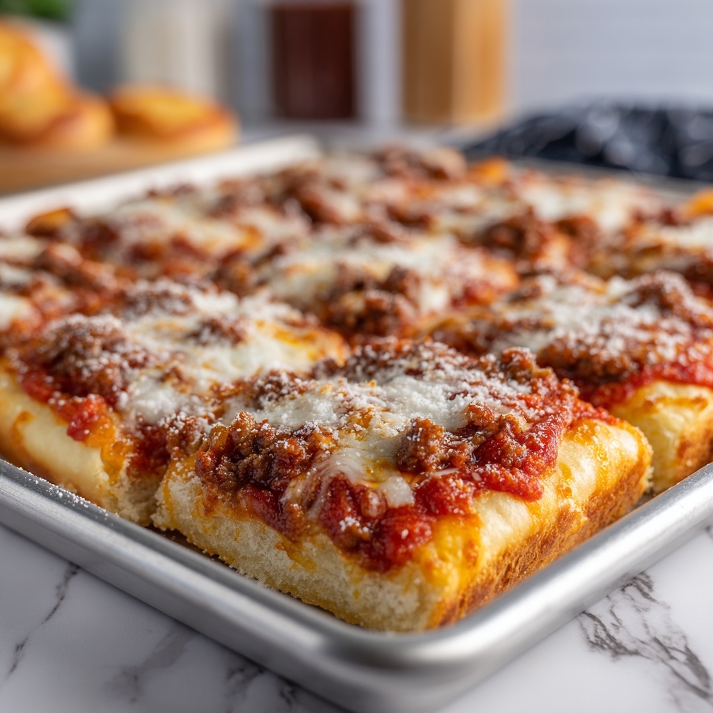 School Cafeteria-Style Pizza Recipe - Recipe Image