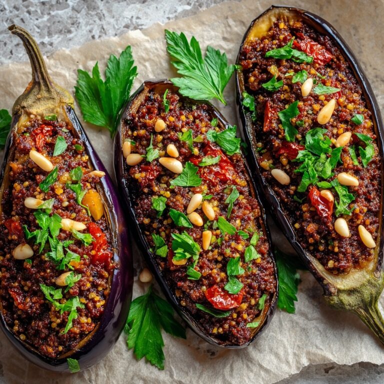 Lamb Stuffed Roasted Eggplant Recipe